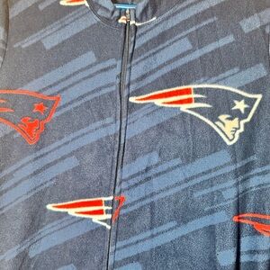 Unisex patriots onesie Blue Pajamas with Red and White Accents